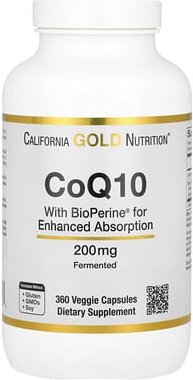 California Gold Nutrition, CoQ10 with BioPerine® Black Pepper Extract, CoQ10 mit BioPerine® Schwarzem-Pfeffer-Extrakt, 2...