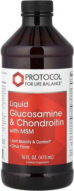 Protocol for Life Balance, Flüssiges Glucosamin und Chondroitin mit MSM, Zitrus, 473 ml (16 fl. oz.)