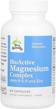 Terry Naturally, BioActive Magnesium Complex mit P-5-P und Zink, 60 Kapseln