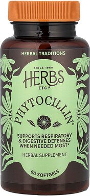 Herbs Etc., Phytocillin®, 60 Weichkapseln (400 mg pro Weichkapsel)