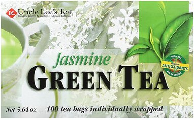 Uncle Lee's Tea, Jasmine Green Tea, Grüner Tee mit Jasmin, 100 Teebeutel, 5,64 oz