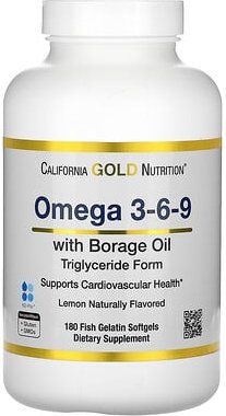 Thumbnail - California Gold Nutrition, Omega 3-6-9s, with Omega-3 Fish Oil and Borage Seed Oil, EPA, DHA, GLA, and Linoleic Acid, Om...