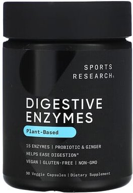 Sports Research, Verdauungsenzyme, auf pflanzlicher Basis, 90 pflanzliche Kapseln