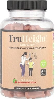 TruHeight, Growth Gummies, Multivitamin, Fruchtgummis zur Unterstützung des Wachstums, ab 5 Jahren, Wassermelone, 60 Fru...