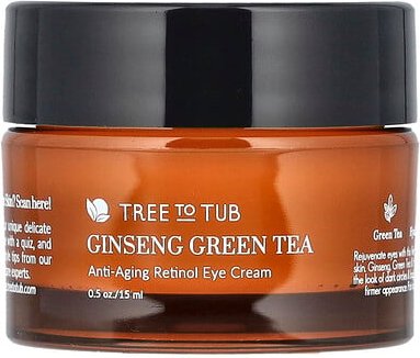 Tree To Tub, Ginseng Green Tea, Anti-Aging Retinol Eye Cream, Anti-Aging-Retinol-Augencreme, 15 ml (0,5 oz.)
