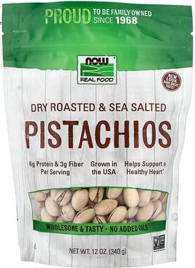 NOW Foods, Real Food, Dry Roasted & Sea Salted Pistachios, trocken geröstete und gesalzene Pistazien, 340 g (12 oz.)