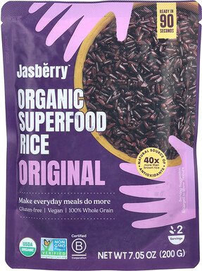 Jasberry, Organic Superfood Rice, Bio-Superfood-Reis, Original, 200 g (7,05 oz.)