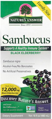 Nature's Answer, Sambucus, Black Elderberry, Holunder, alkoholfrei, 2.500 mg, 480 ml (16 fl. oz.)