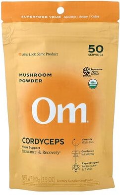 Om Mushrooms, Mushroom Powder, Cordyceps-Pilzpulver, 100 g (3,5 oz.)