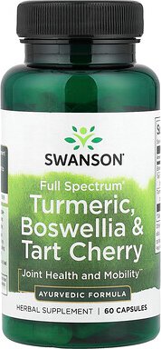 Thumbnail - Swanson, Vollspektrum, Kurkuma, Boswellia und Sauerkirsche, 60 Kapseln