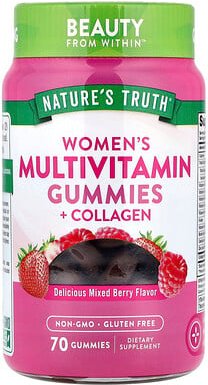 Thumbnail - Nature's Truth, Women's Multivitamin Gummies + Collagen, Multivitamin-Fruchtgummis für Frauen + Kollagen, leckere gemisc...