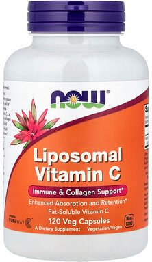 NOW Foods, Liposomal Vitamin C, liposomales Vitamin C, 120 pflanzliche Kapseln (0,5 g pro Kapsel)