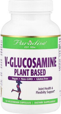 Paradise Herbs, V-Glucosamine, Plant Based, V-Glucosamin, pflanzliche Basis, 120 pflanzliche Kapseln (750 mg pro Kapsel)