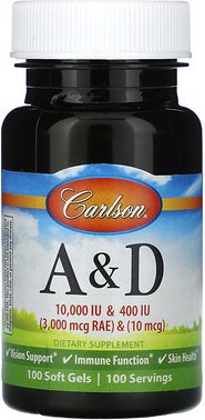 Carlson, A und D, 100 Weichkapseln