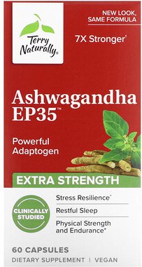 Terry Naturally, Ashwagandha EP35, 60 Kapseln (150 mg pro Kapsel)