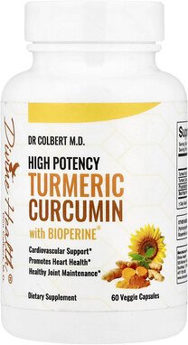 Thumbnail - Divine Health, Turmeric With BioPerine, Kurkuma mit BioPerine, hohe Wirksamkeit, 120 pflanzliche Kapseln