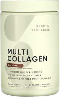 Sports Research, Multi Collagen, Schokolade, 480 g (1,06 lb.)