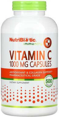 Thumbnail - NutriBiotic, Immunity, Vitamin C, Ergänzungsmittel mit Vitamin C zur Unterstützung des Immunsystems, 1.000 mg, 500 Kapse...
