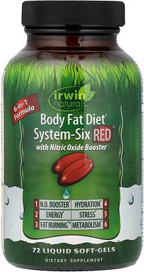 Thumbnail - Irwin Naturals, Body Fat Diet, System-Six Red™, 72 flüssige Weichkapseln