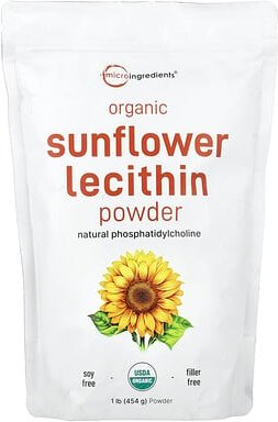 Micro Ingredients, Organic Sunflower Lecithin Powder, Bio-Sonnenblumenlecithinpulver, 454 g (1 lb.)