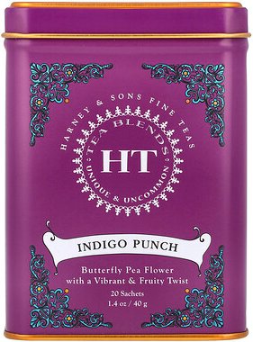 Harney & Sons, HT Tea Blends, Indigo Punch, HT-Teemischungen, Indigo Punch, 20 Beutel, 40 g (1,4 oz.)