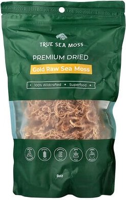 True Sea Moss, Premium Dried Gold Raw Sea Moss, getrocknetes Gold mit rohem Seemoos, 226 g (8 oz.)