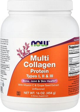 NOW Foods, Multikollagenprotein, Typ I, II und III, geschmacksneutral, 454 g (16 oz.)