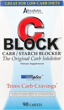 Absolute Nutrition, CBlock™, Kohlenhydrat-/Stärkeblocker, 90 Kapseln