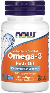 Thumbnail - NOW Foods, Omega-3 Fish Oil, Omega-3-Fischöl, 1.000 mg, 30 Weichkapseln