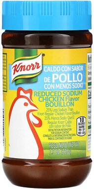 Knorr, Bouillon mit Hühnchengeschmack mit reduziertem Natriumgehalt, 225 g (7,9 oz.)