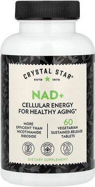 Crystal Star, NAD+, 60 pflanzliche Tabletten mit anhaltender Freisetzung