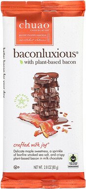 Thumbnail - Chuao Chocolatier, Milk Chocolate Bar, Baconluxious® with Plant-Based Bacon, Milchschokoladenriegel, Baconluxious® mit p...