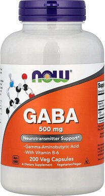 NOW Foods, GABA mit Vitamin B6, 200 pflanzliche Kapseln