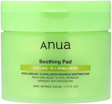 Anua, Azelain 10 Hyaluron Redness Soothing Pad, 90 Pads
