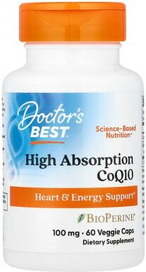Thumbnail - Doctor's Best, High Absorption CoQ10 with BioPerine, hoch absorbierbares CoQ10 mit BioPerine, 100 mg, 60 pflanzliche Kap...