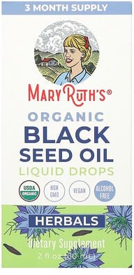 MaryRuth's, Organic Black Seed Oil, Bio-Schwarzkümmelöl, flüssige Tropfen, 600 mg, 60 ml (2 fl. oz.)