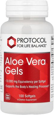 Protocol for Life Balance, Aloe Vera Gels, Aloe-Vera-Gele, 10.000 mg, 100 Weichkapseln