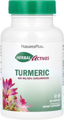 NaturesPlus, Herbal Actives, Kurkuma, 400 mg, 60 Kapseln