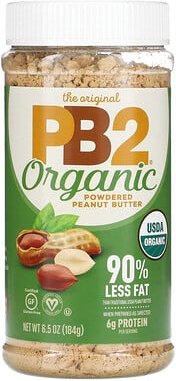 PB2 Foods, Organic Powdered Peanut Butter, Bio-Erdnussbutter in Pulverform, 184 g (6,5 oz.)