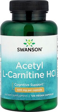 Thumbnail - Swanson, Acetyl L-Carnitin HCl, Acetyl L-Carnitin HCl, 500 mg, 120 vegane Kapseln