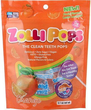 Zollipops, The Clean Teeth Pops®, Zahnpasta, Orange, 3,1 oz