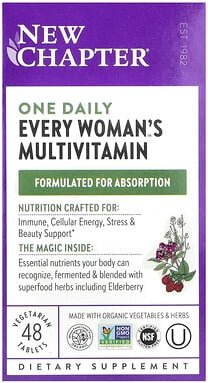New Chapter, One Daily Every Woman's™ Multivitamin, 48 pflanzliche Tabletten