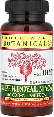 Whole World Botanicals, Super königliches Maca für Männer, 500 mg, 90 vegetarische Kapseln