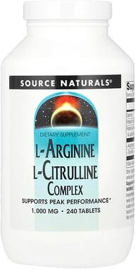 Source Naturals, L-Arginin-L-Citrullin-Komplex, 1.000 mg, 240 Tabletten