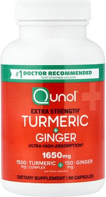 Qunol, Turmeric + Ginger, Kurkuma + Ingwer, 90 Kapseln