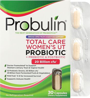 Probulin, Total Care Women's UT Probiotic + Prebiotic & Postbiotic, 30 Kapseln