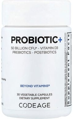 Codeage, Probiotic+, Probiotikum, 30 pflanzliche Kapseln