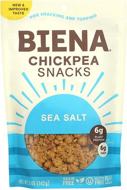 BIENA, Kichererbsen-Snacks, Meersalz, 142 g (5 oz.)