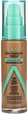 Almay, Clear Complexion Make-up, Make-up für den klaren Teint, 700 True Beige, 30 ml (1 fl. oz.)