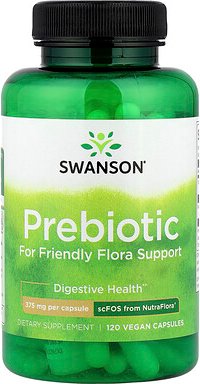 Swanson, Prebiotic for Friendly Flora Support, Präbiotikum zur Unterstützung der Darmflora, 120 vegane Kapseln (375 mg p...